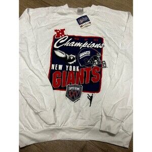 New York Giants Sweatshirt Super Bowl XXV NFC Champions Vintage  1989 NFL Men XL